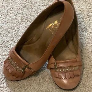 🦋AEROSOLES brown leather heels, size 6.5
